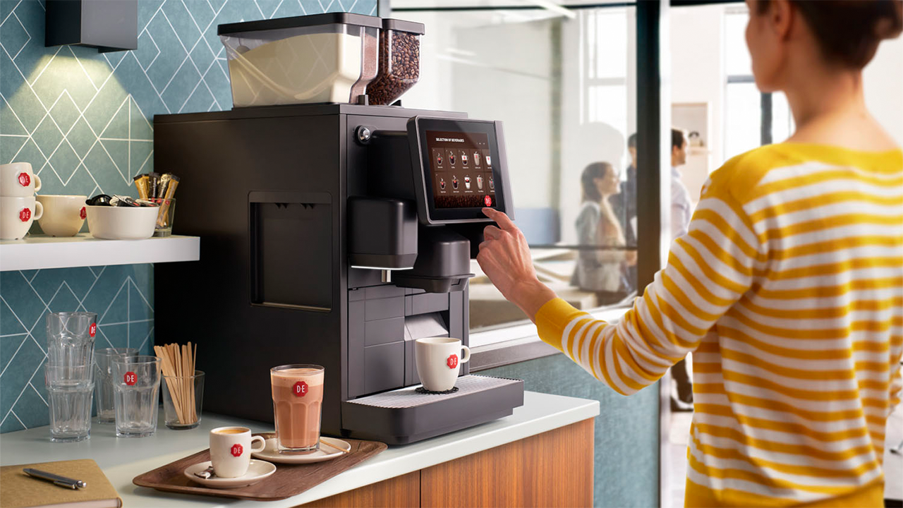 Stijlvolle machine en premium koffiekwaliteit.